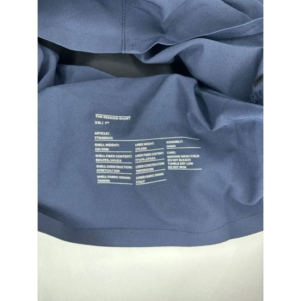 Ten Thousand Lined Session Athletic Shorts Men's 2XL XXL Navy Blue 7